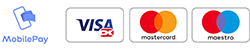 Hos Premiumsport har du følgende betalingsmuligheder: Mobilepay, Visa/Dankort, MasterCard og Maestro